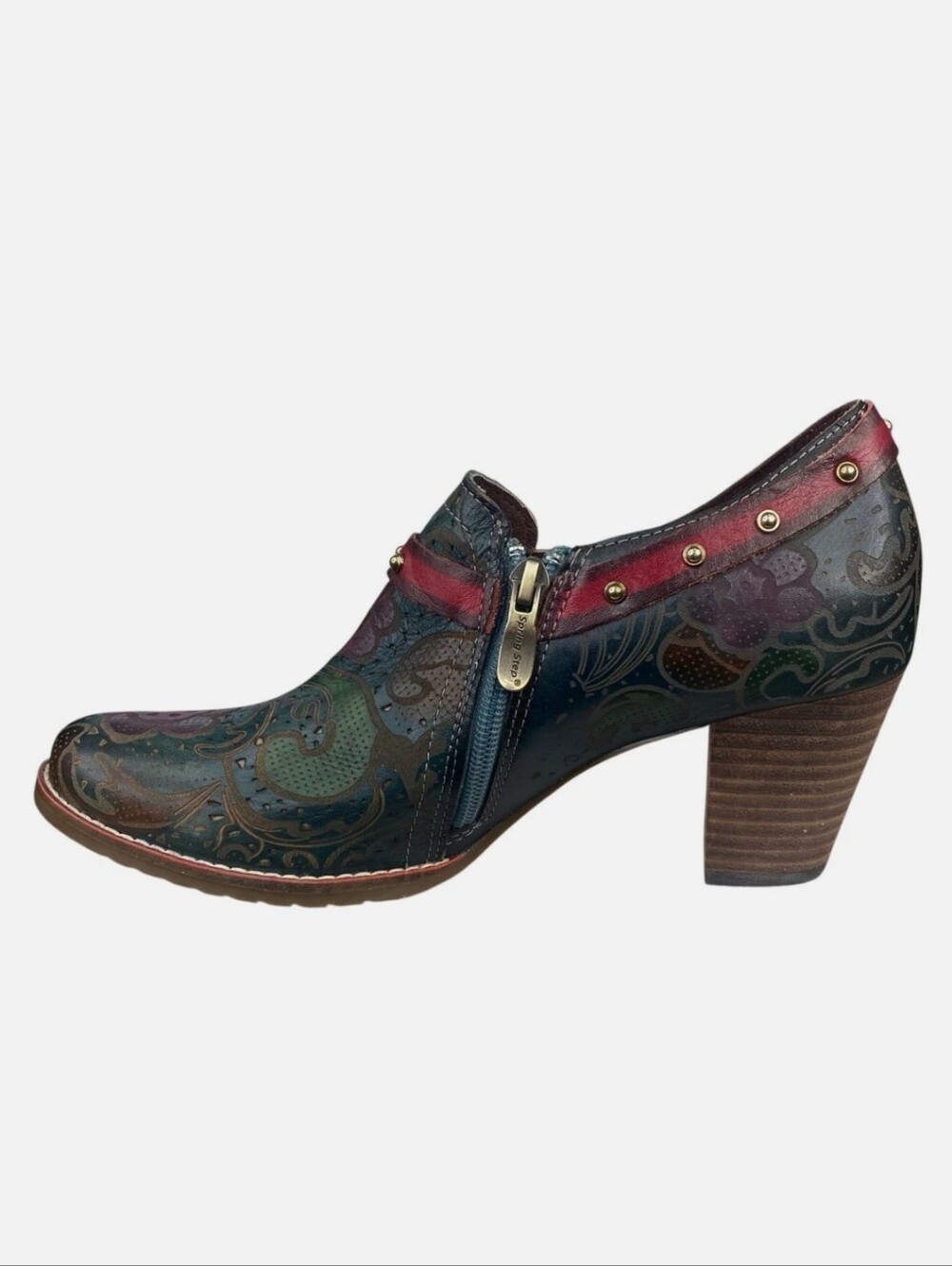 L’artiste By Spring StepFiraplay Green Floral Ankle Boot Size 36/5.5 - Picture 2 of 6